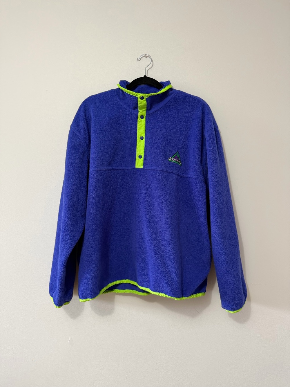 McKinley Blue & Green Fleece Pullover - Retro Vintage